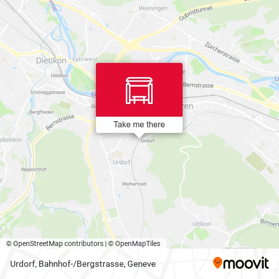 Urdorf, Bahnhof-/Bergstrasse map