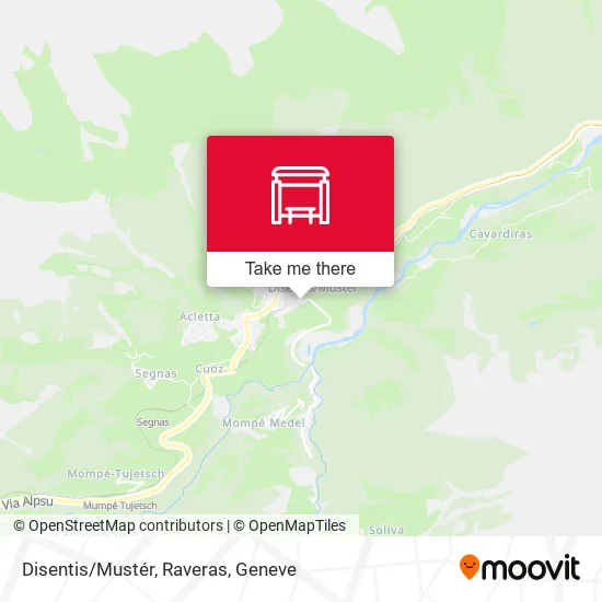 Disentis/Mustér, Raveras map