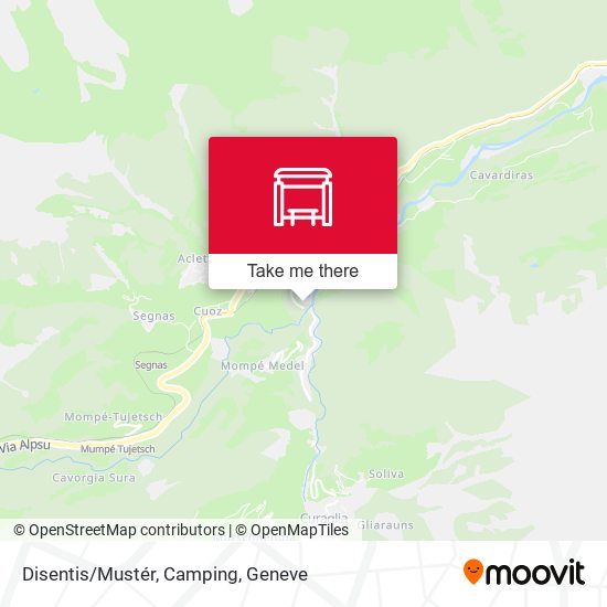 Disentis/Mustér, Camping map
