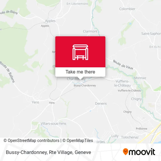 Bussy-Chardonney, Rte Village map