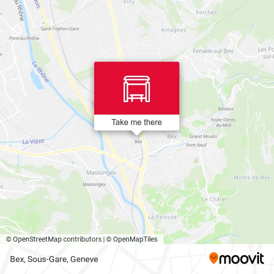 Bex, Sous-Gare map