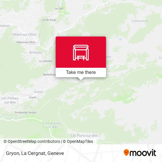 Gryon, La Cergnat map