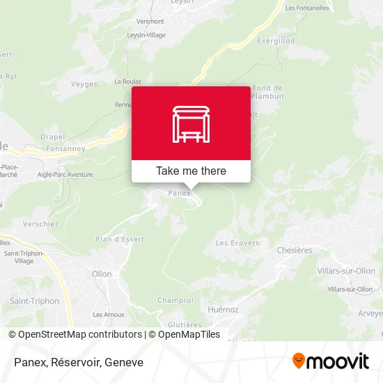 Panex, Réservoir map