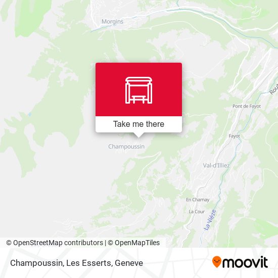 Champoussin, Les Esserts map