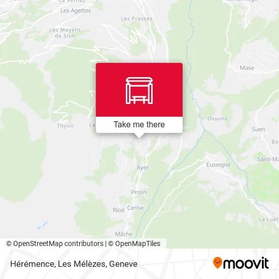 Hérémence, Les Mélèzes map