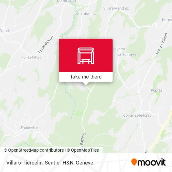 Villars-Tiercelin, Sentier H&N map