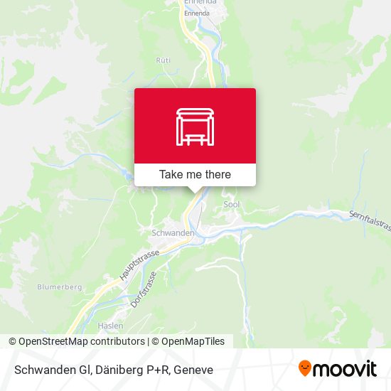 Schwanden Gl, Däniberg P+R map