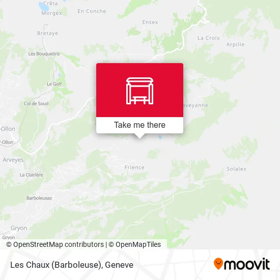 Les Chaux (Barboleuse) map