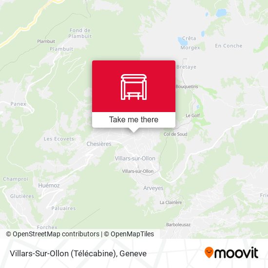 Villars-Sur-Ollon (Télécabine) plan