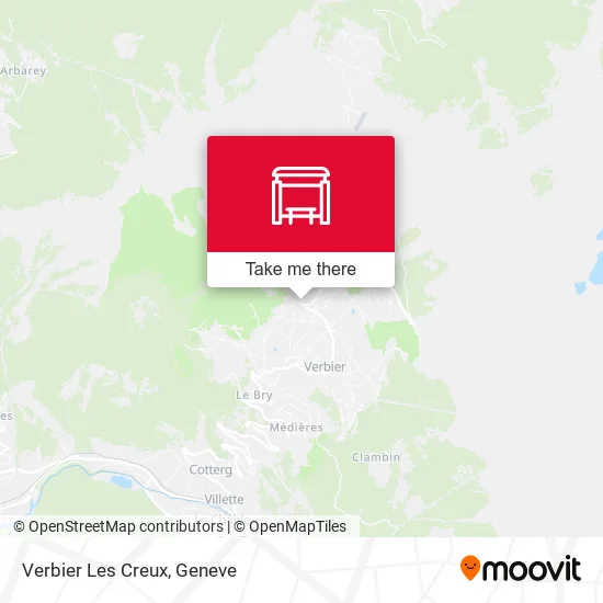 Verbier Les Creux map