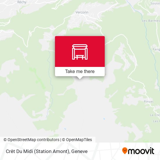 Crêt Du Midi (Station Amont) map