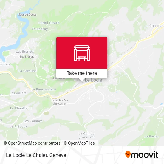 Le Locle Le Chalet map