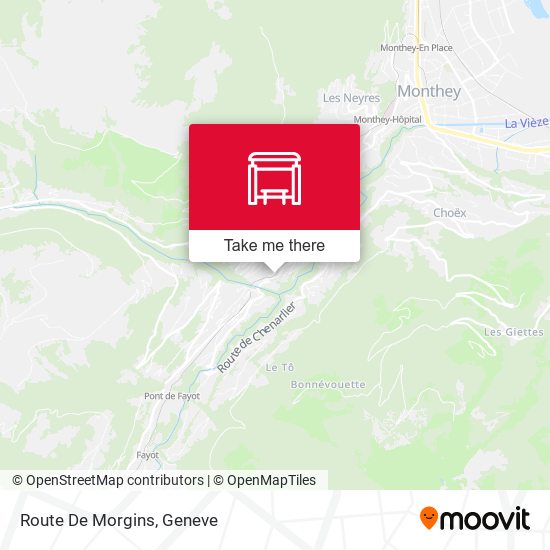 Route De Morgins map