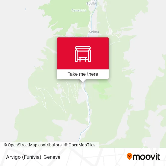 Arvigo (Funivia) map