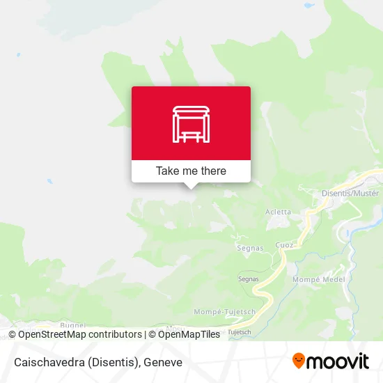 Caischavedra (Disentis) map