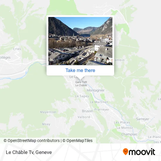 Le Châble Tv map