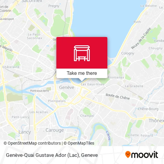 Genève-Quai Gustave Ador (Lac) map