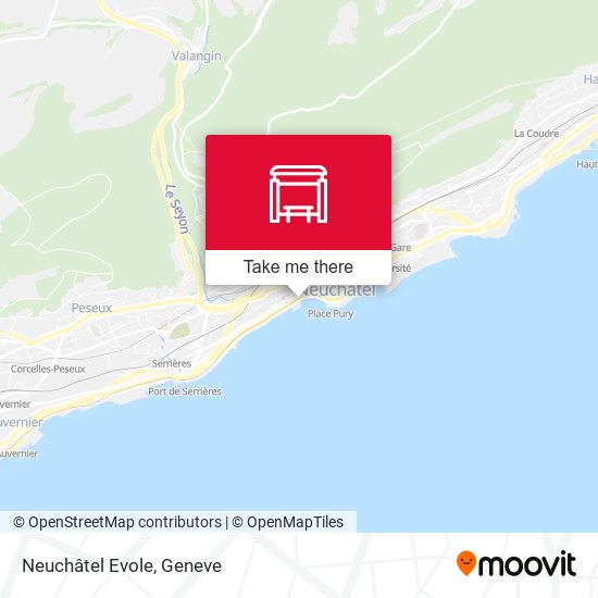 Neuchâtel Evole map