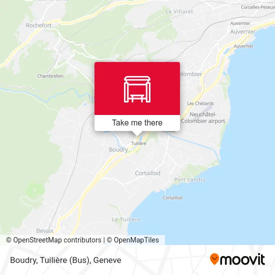 Boudry, Tuilière (Bus) map