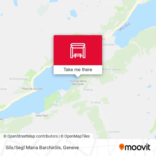 Sils/Segl Maria Barchiröls map