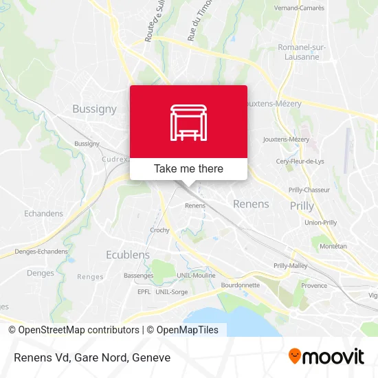 Renens Vd, Gare Nord map
