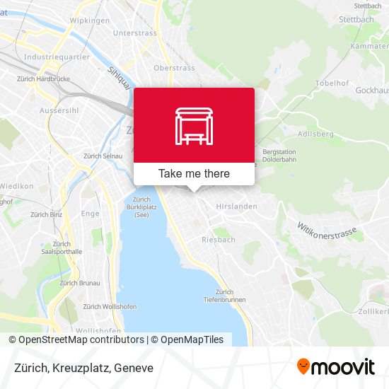 Zürich, Kreuzplatz map