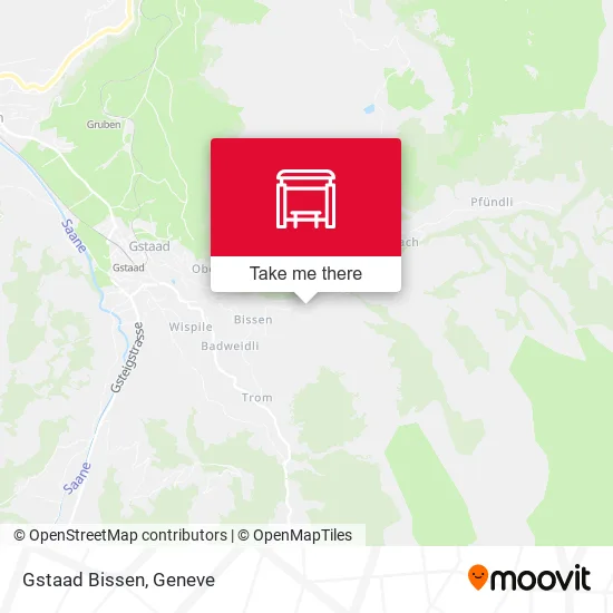Gstaad Bissen map