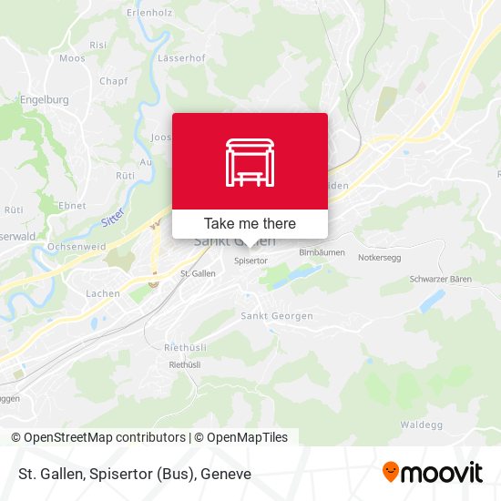 St. Gallen, Spisertor (Bus) map