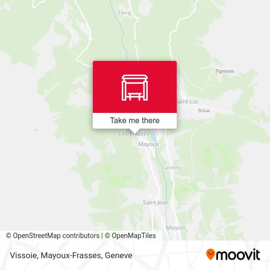 Vissoie, Mayoux-Frasses map