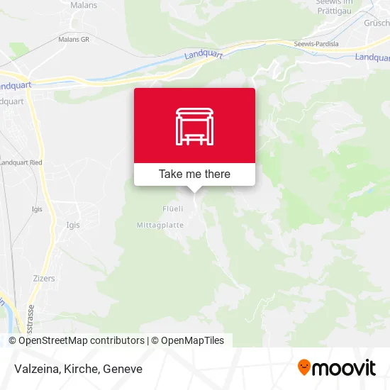 Valzeina, Kirche map