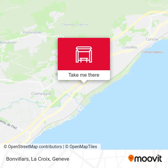 Bonvillars, La Croix map