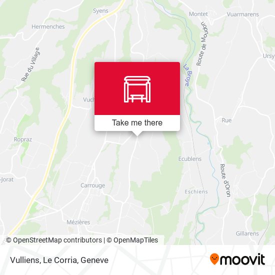 Vulliens, Le Corria map