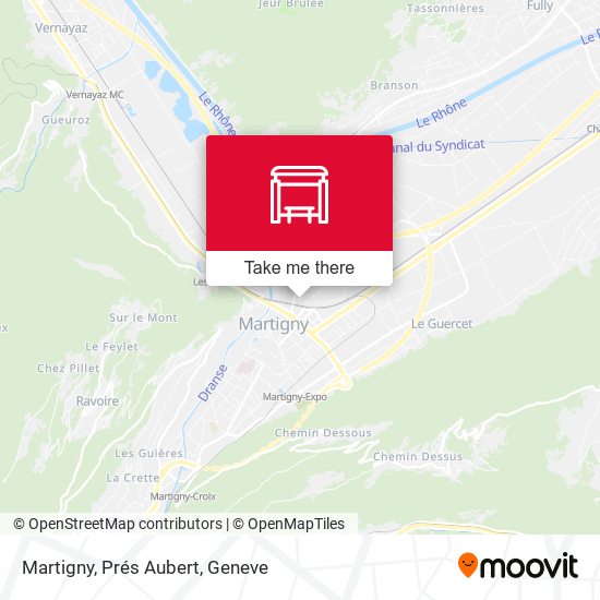 Martigny, Prés Aubert map