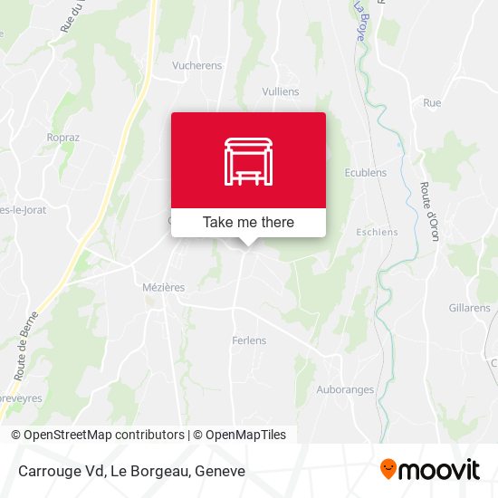 Carrouge Vd, Le Borgeau map