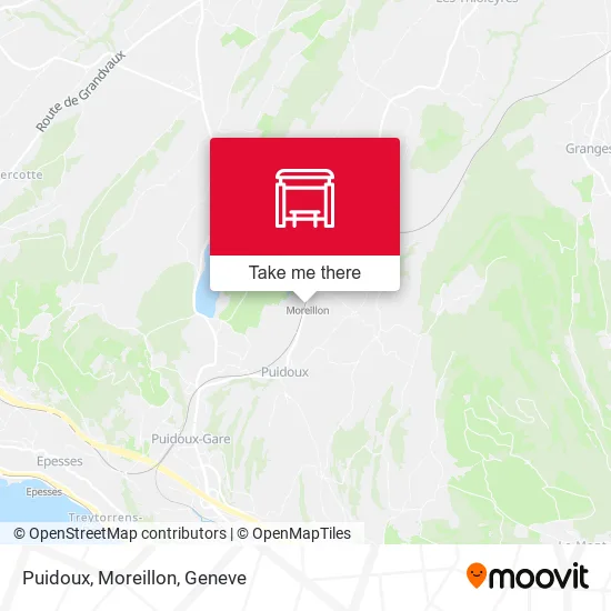 Puidoux, Moreillon map