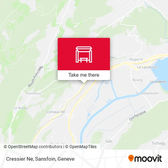 Cressier Ne, Sansfoin map