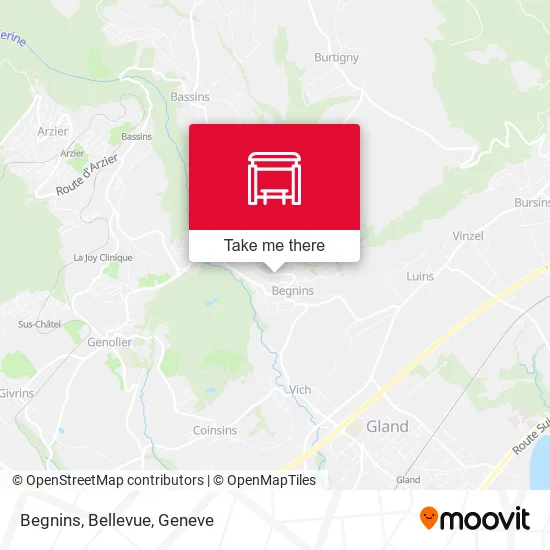 Begnins, Bellevue map