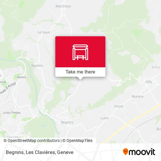 Begnins, Les Clavières map