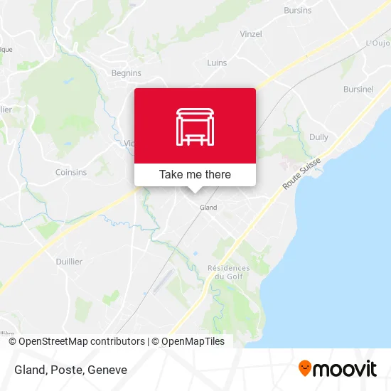 Gland, Poste map