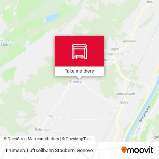 Frümsen, Luftseilbahn Staubern map