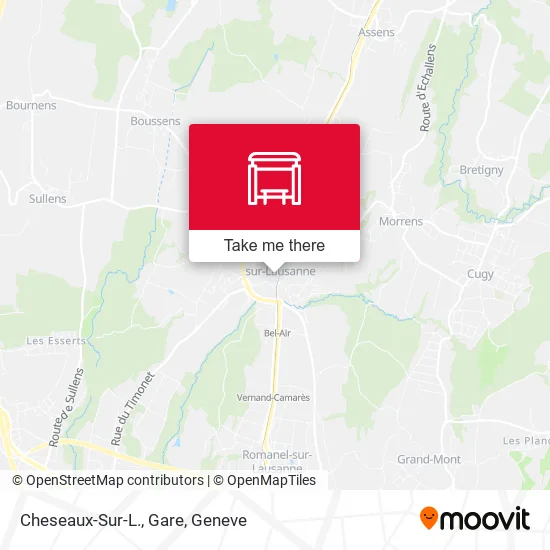 Cheseaux-Sur-L., Gare map