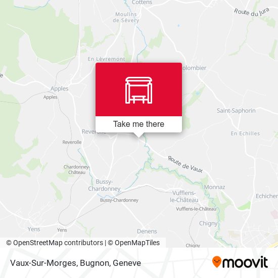 Vaux-Sur-Morges, Bugnon map