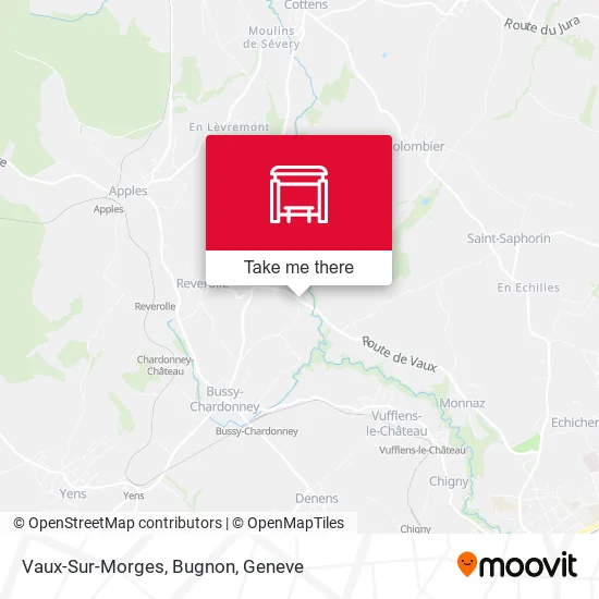 Vaux-Sur-Morges, Bugnon map