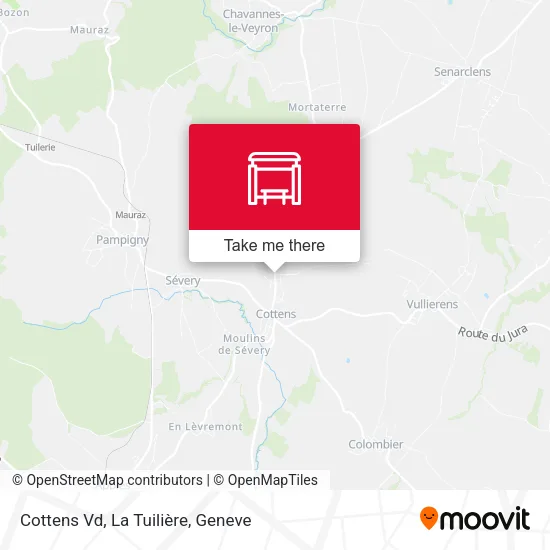 Cottens Vd, La Tuilière map