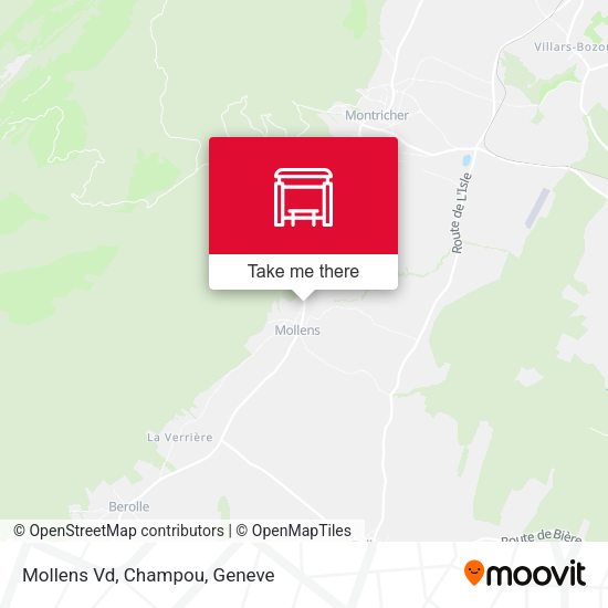 Mollens Vd, Champou map