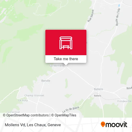 Mollens Vd, Les Chaux map