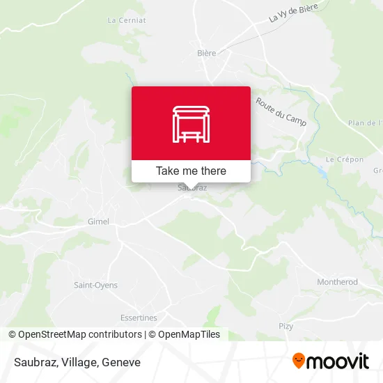 Saubraz, Village map
