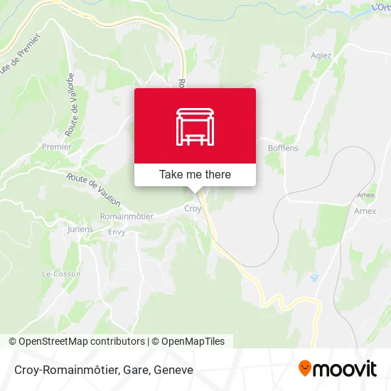 Croy-Romainmôtier, Gare map