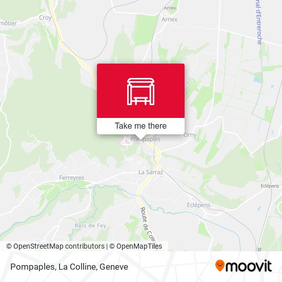 Pompaples, La Colline map