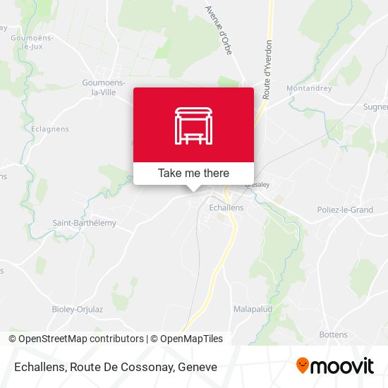 Echallens, Route De Cossonay map